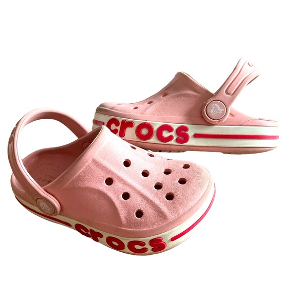 CROCS Other - Crocs - children/baby Pink Bayaband Clog Size 9 , gently worn but good condition